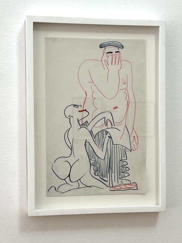 Sergei Eisenstein, Untitled, 1930s-1940s, coloured pencil on paper, 33 x 21,5 cm (framed)