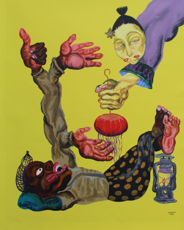 Cristiano Mangovo Africa + China by day #11, 2022 Acrylic on canvas 100 x 80 cm