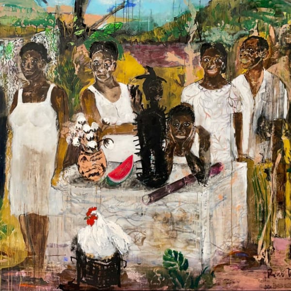 René Tavares New family member’s promise, 2022 Mixed media on canvas 165 x 200 cm