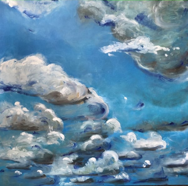 Clouds in the blue sky by Jeanne Boden