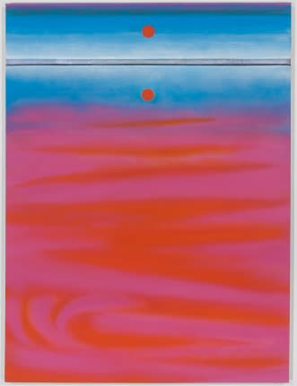 Lisa Beck, Elements 5, 2017, aluminum leaf, spray paint, oil paint, and enamel paint on canvas, 48 x 36 inches