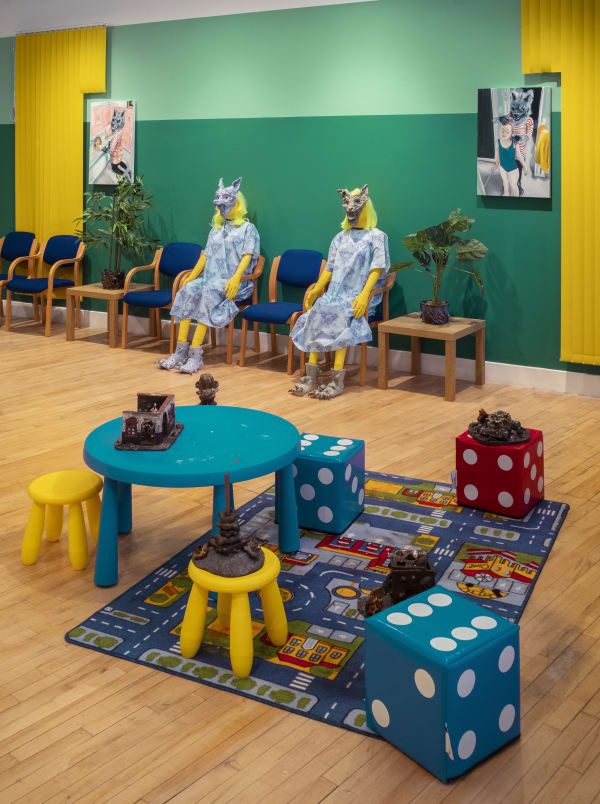 Lindsey Mendick, Hairy on the Inside, 2021 Installation view