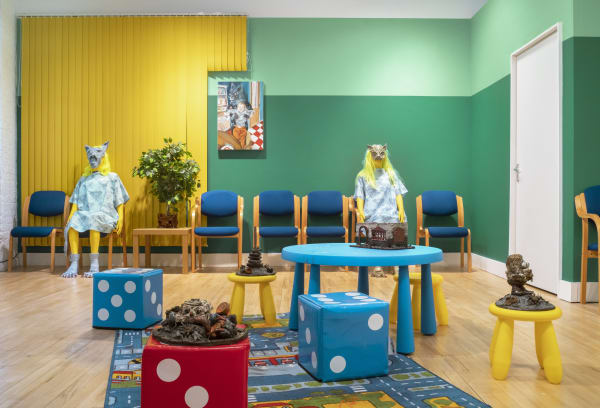 Lindsey Mendick, Hairy on the Inside, 2021 Installation view