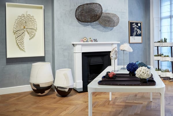 Frances Priest - Collection of five ceramic sculptures Hannah Tounsend - Statement Elliptoid ceramic vessels Ikuko Iwamoto - Framed ceramic sculpture