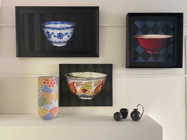 Paintings by Tony Beaver, ceramic sculptures by Frances Priest and Mizuyo Yamashita