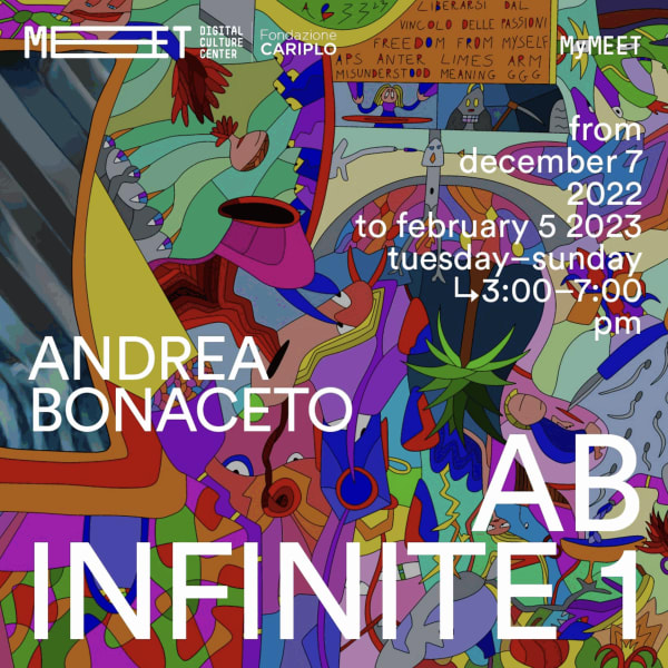 NFT flyer mostra Andrea Bonaceto MEET