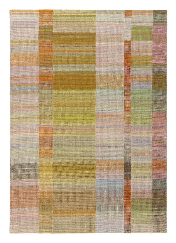 Anne Mette Larsen Summer polka. No.1, 2023 Signed, dated and titled backside. Tabby in three layers, dyed thin and thick paper yarn 58 x 38 cm 22 7/8 x 15 in
