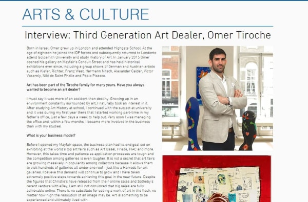 Solomon Mine: Interview: Third Generation Art Dealer, Omer Tiroche