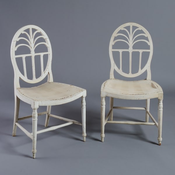 Pair of white-painted chairs designed by James Wyatt, circa 1780