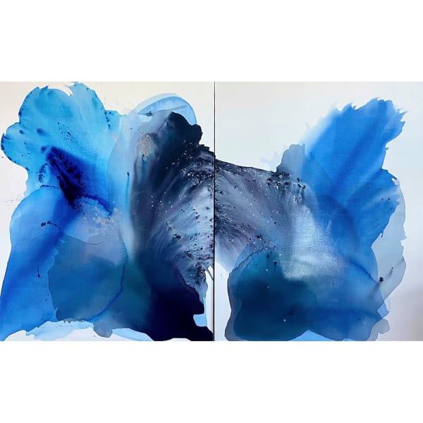 Collector commission, New York. Flowing Together, diptych, each 48 x 60 in.