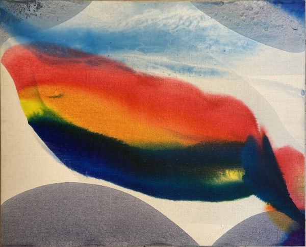 PAUL JENKINS (1923 – 2012) Phenomena High Born 1976 acrylic on canvas 61x76cm Signed lower center