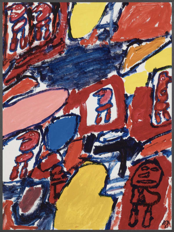 Jean Dubuffet, Psycho-site E 128 - Site avec 6 personnages, 1981
