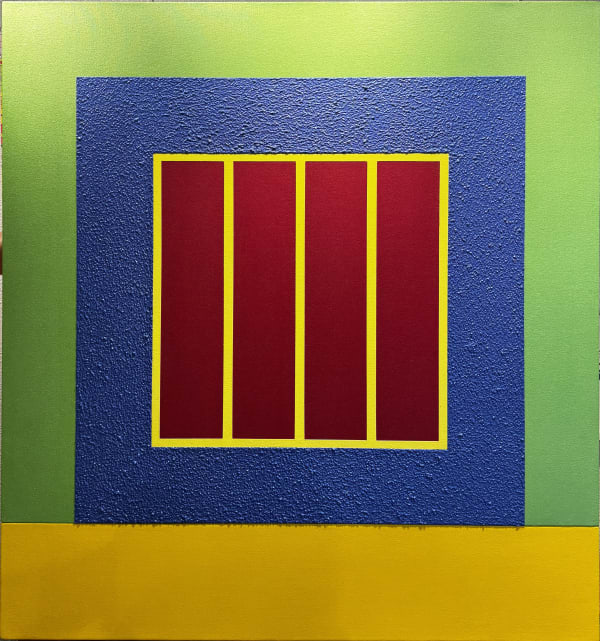 Peter Halley, Blue Prision, 2002