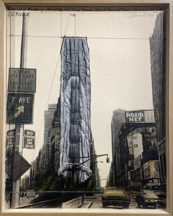CHRISTO , Packaged construction project for Times Square Number 1, 1985