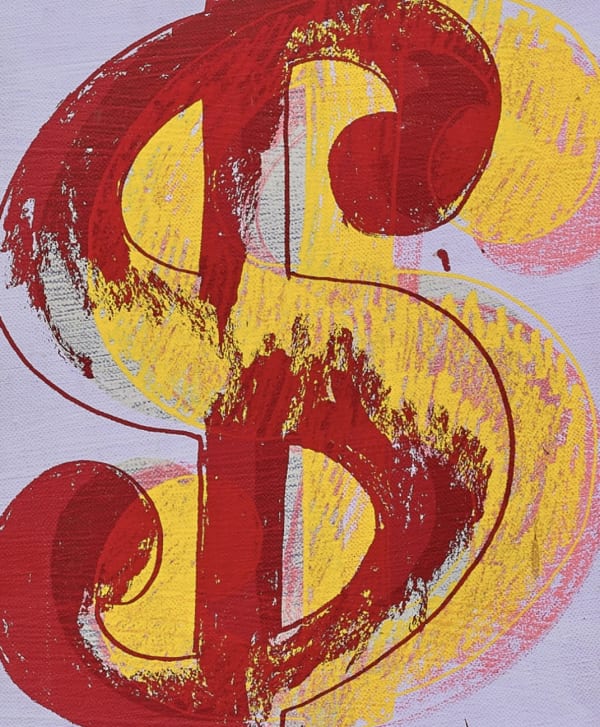 Andy Warhol, Dollar Sign Painting, 1981 (section)