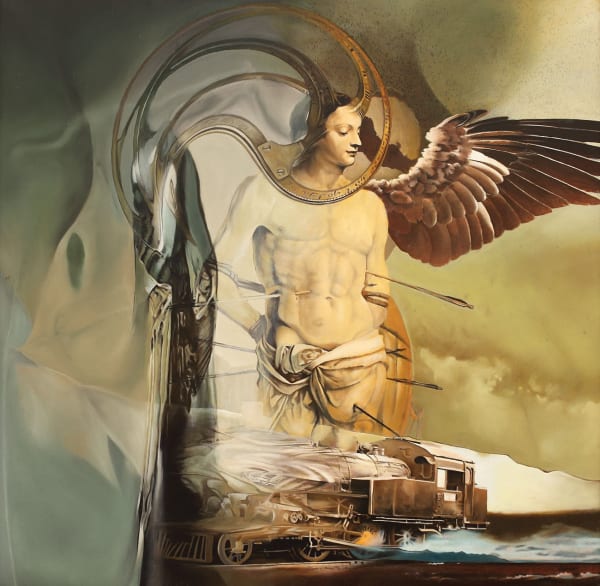 Ovidiu Avram - The Power of Faith, 2014, Oil and Mixed Media on Canvas, 50 x 50 cm (19 11/16 x 19 11/16 in)