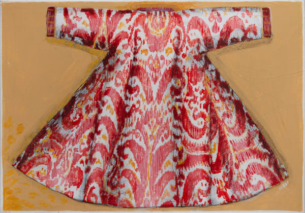 Tecnica mista su carta giapponese applicata su tela