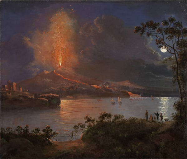 Vesuvius night eruption