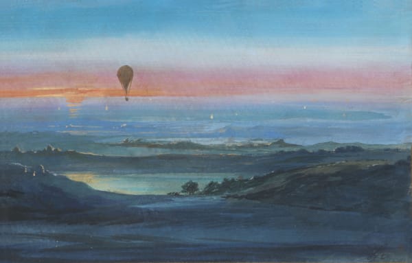 Ascending over the Roman countryside in a hot air balloon (Lake of Albano)