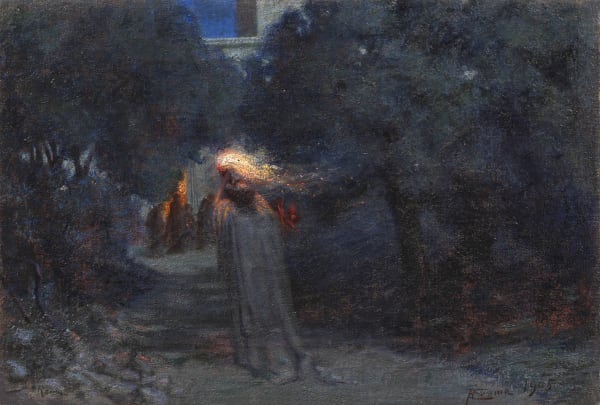 Night scene with characters
