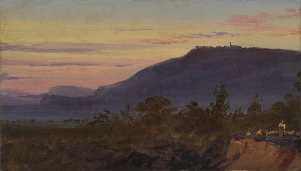 Sunset in the Roman Countryside with Shepherdess