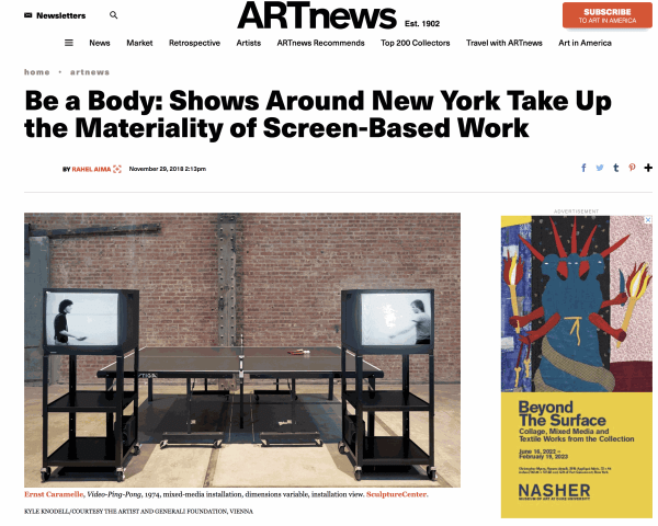 Be a Body: Shows Around New York Take Up the Materiality of Screen-Based Work