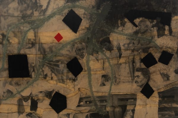 Atul Dodiya Sunset in Surat (1929) Oil on canvas 52 x 78 in | 132 x 198.25 cm 2019