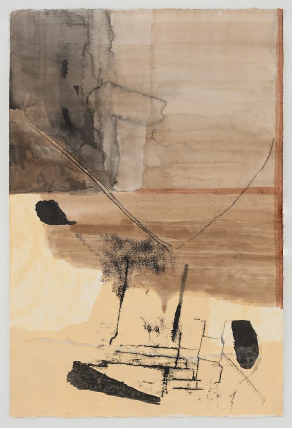 Biraaj Dodiya Notes from a Castle I Mixed media on paper 22.5 x 15 in |. 57.25 x 38 cm 2022