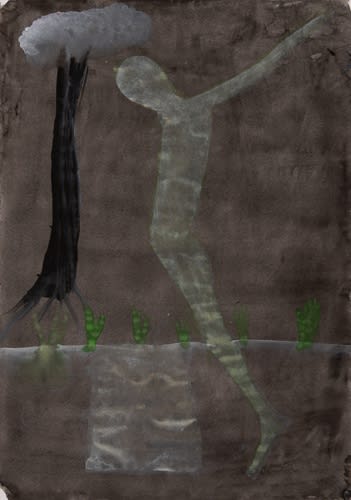 Atul Dodiya Untitled - XIII Watercolour on paper 16.25 x 11.5 inches 2022