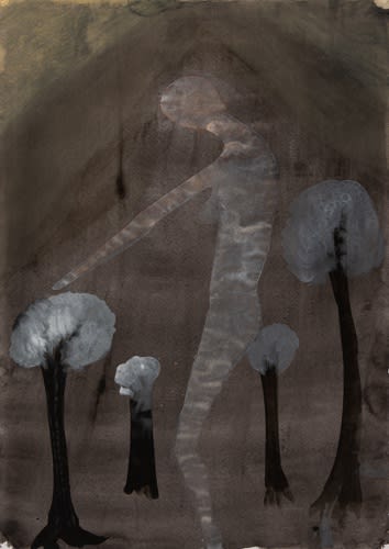 Atul Dodiya Untitled - XIV Watercolour on paper 16.25 x 11.5 inches 2022