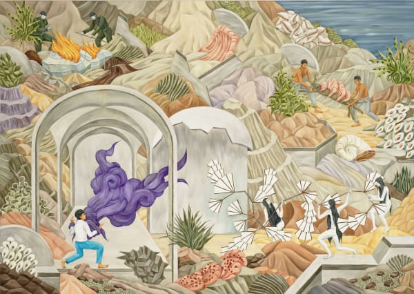 Shrimanti Saha Shapeshifter Oil on linen 32 X 45 in 2023