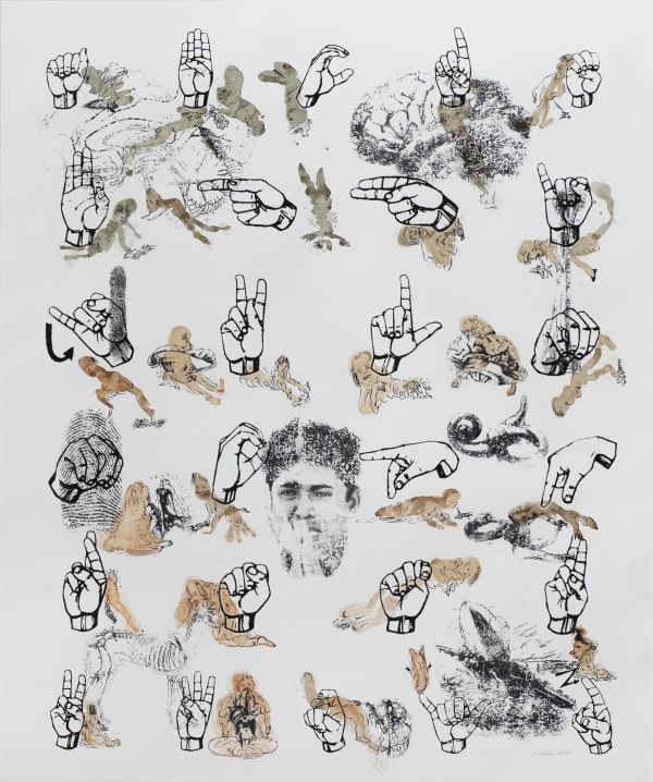 Nalini Malani Look / Listen - I, 2010 Mixed media on paper 44 x 36.5 in