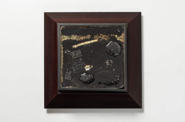 Rameshwar Broota Untitled , 2024 Asphalt, Concrete, Resin etc…, on canvas