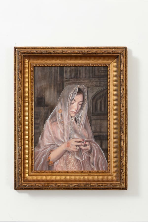 Faiza Butt Remembering and Forgetting, 2024 Oil glazes on board mounted in antique frame