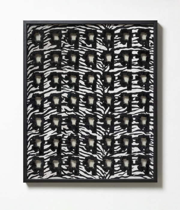 Anita Dube The Emptiness of Me, 2004 Plywood, velvet, artificial hair and glue 40 x 34 x 2.5 in