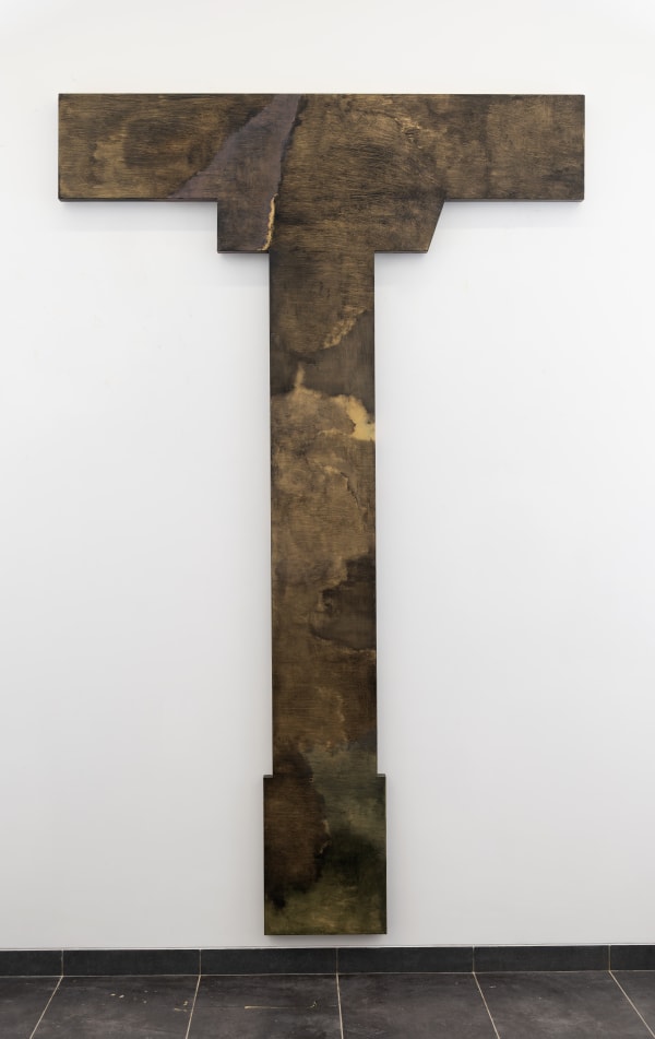 Biraaj Dodiya Plinth for Becoming II, 2024–25 Oil paint and polyester body filler on galvanized steel 96 x 60 x 3 in