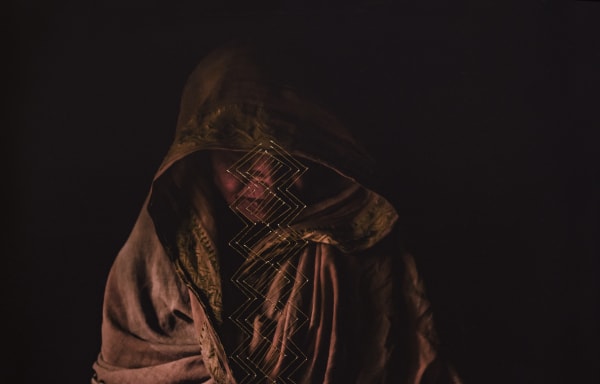 Ashfika Rahman Behula These Days Print of archival paper and golden silk thread