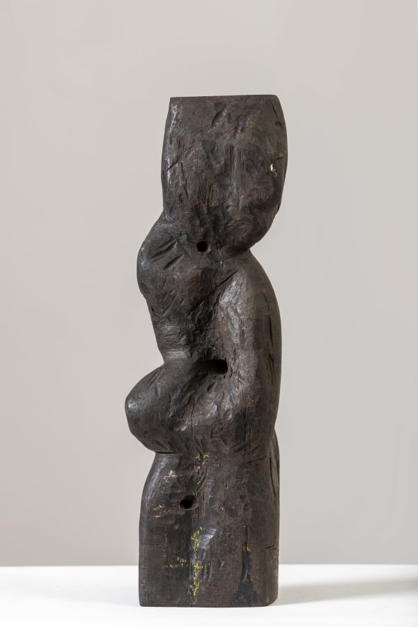 Leela Mukherjee Female Figure Wooden sculpture