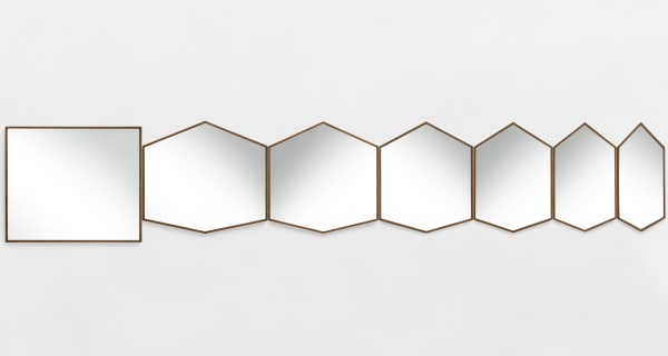 Astha Butail Self Series - I Looking glass and MDF frames, in seven parts