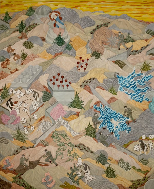 Shrimanti Saha Aqueous Bloom Oil on linen