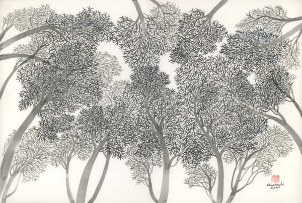 Chameli Ramachandran Untitled, 2021 Chinese ink and watercolour on paper 15 x 22 in