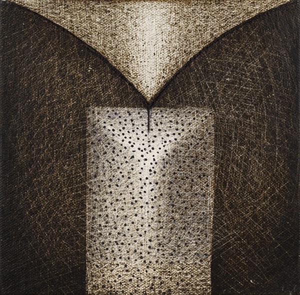Rameshwar Broota Untitled Oil on canvas, scraped with blade 6 x 6 in 2024