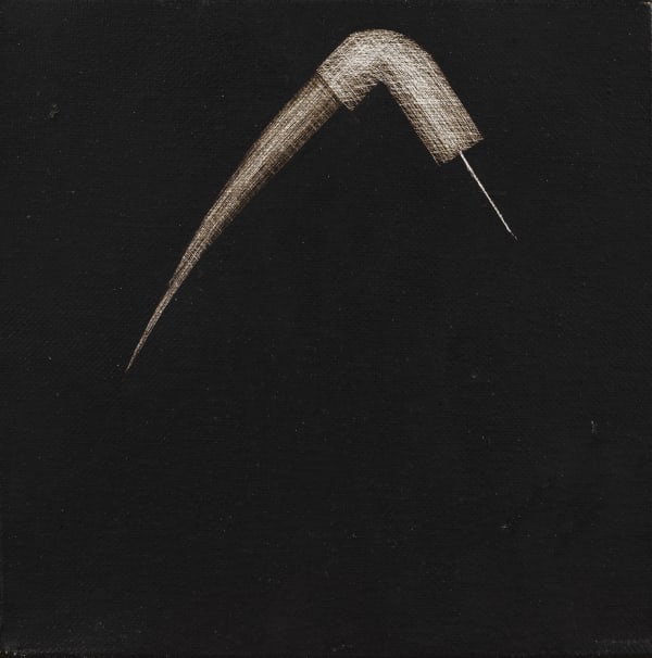 Rameshwar Broota Untitled Oil on canvas, scraped with blade 6 x 6 in 2024