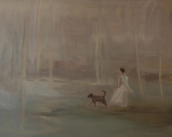 Joya Mukerjee Logue Morning Walk from the House Oil on linen 24 x 30 in 2024