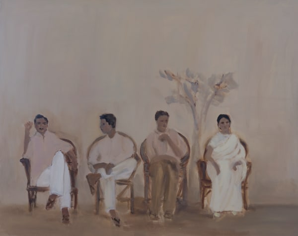 Joya Mukerjee Logue Conversations Oil on linen