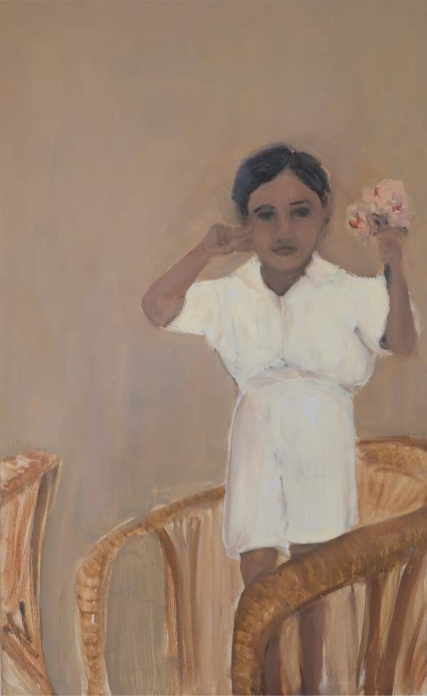 Joya Mukerjee Logue Kumar in the Garden Oil on linen