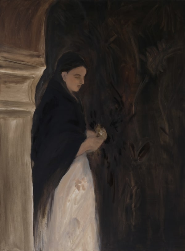 Joya Mukerjee Logue Portrait at the Arch Oil on linen