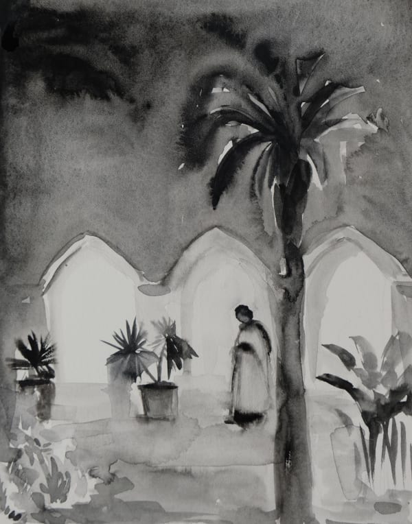 Joya Mukerjee Logue Rajo Villa Matriarch Watercolour on paper