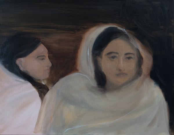 Joya Mukerjee Logue Shawls on a Crisp Night Oil on linen