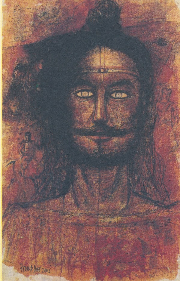 Arup Das Ashwadhama Mixed media 30 x 22 in